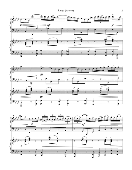 Arioso (Largo) from Cantata 156 for piano duet image number null