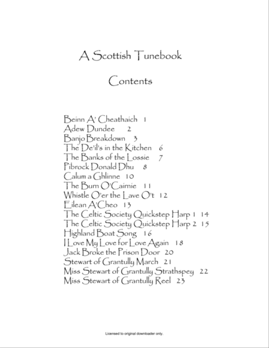 A Scottish Tunebook Harp scores gallery preview page 3