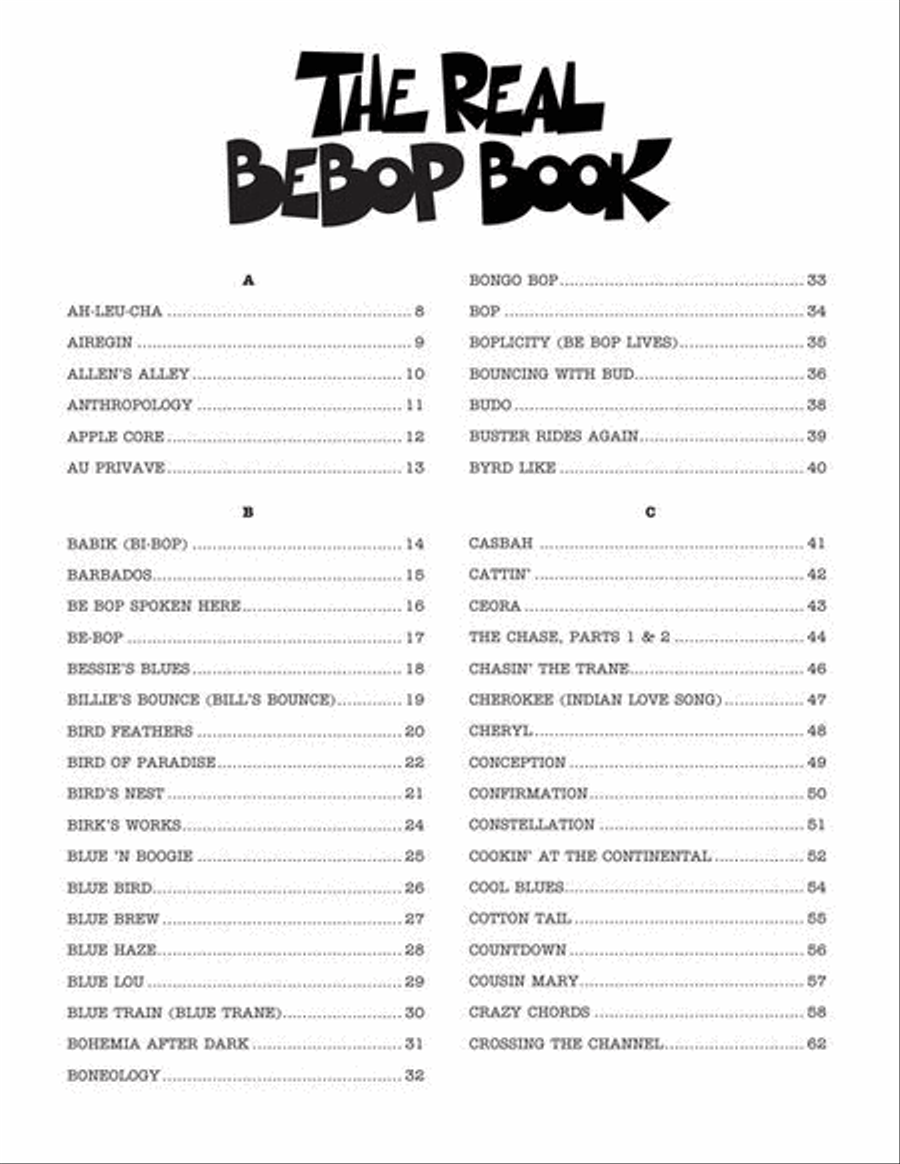 The Real Bebop Book