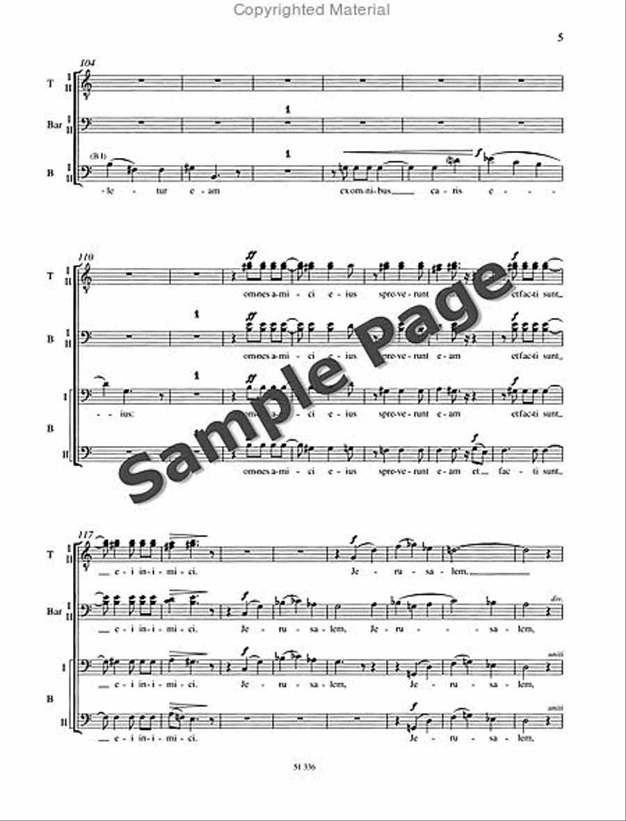 Lamentationes Jeremiae Prophetae TTBB scores gallery preview page 6