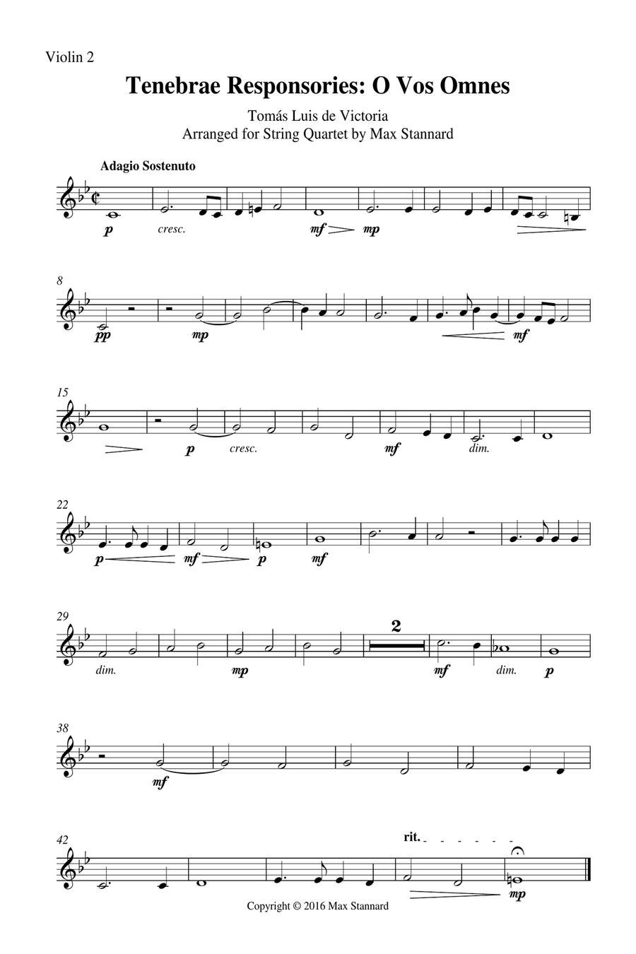 Tenebrae Responsories: O Vos Omnes A Cappella scores gallery preview page 6