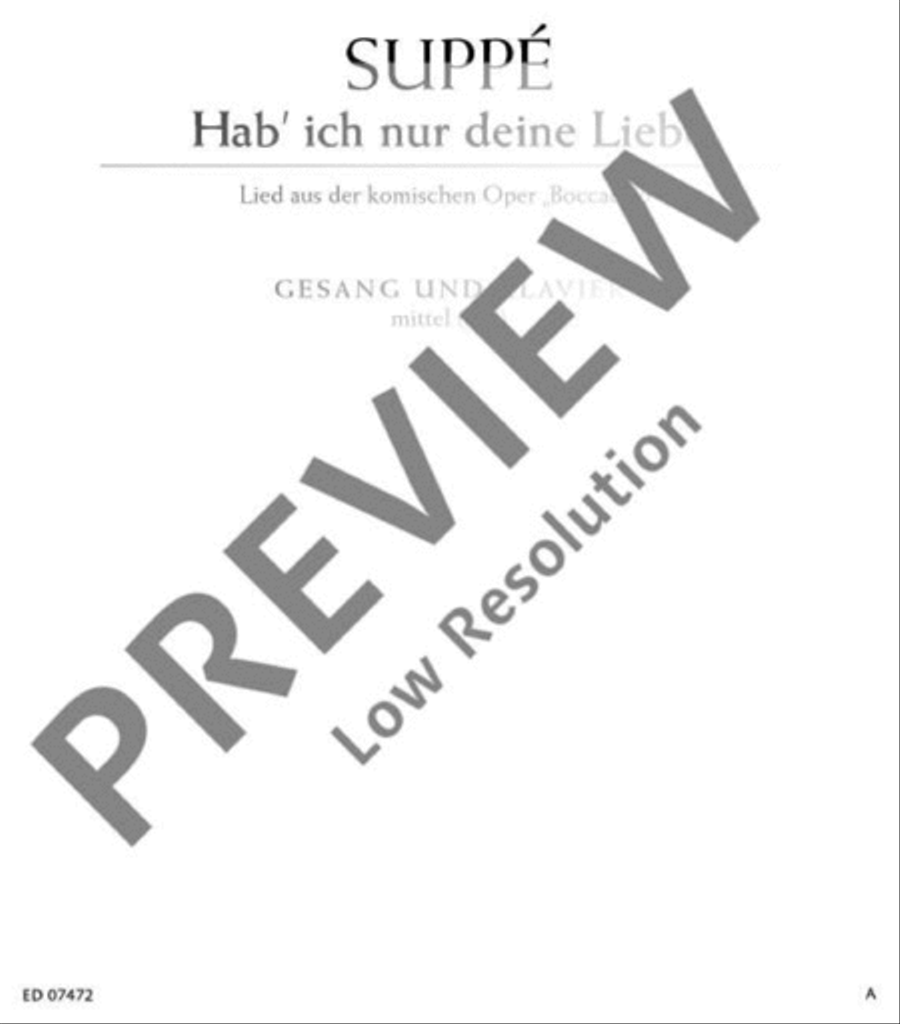 Hab' ich nur deine Liebe Medium Voice scores gallery preview page 2