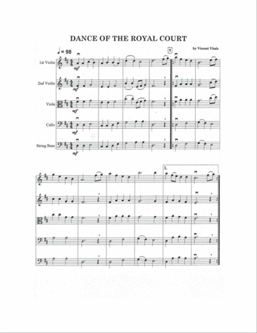 DANCE OF THE ROYAL COURT String Orchestra scores gallery preview page 3