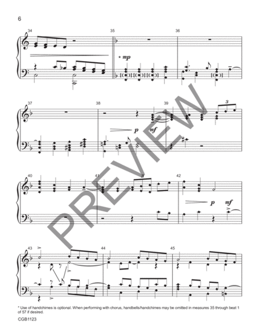 Now Proclaim Messiah's Birth - Handbell Score image number null