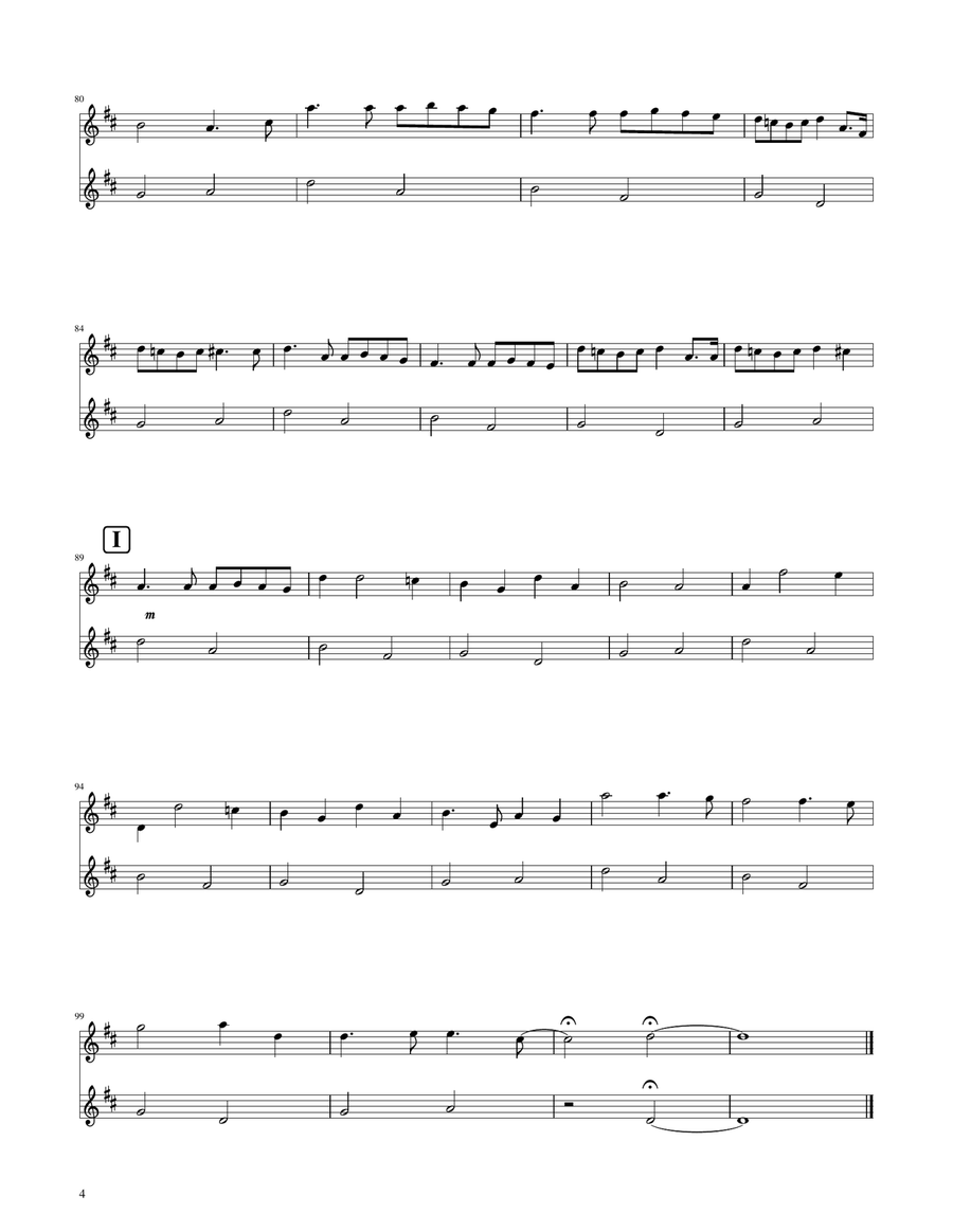 Canon in D - Flute and Oboe Duet Woodwind Duet scores gallery preview page 4