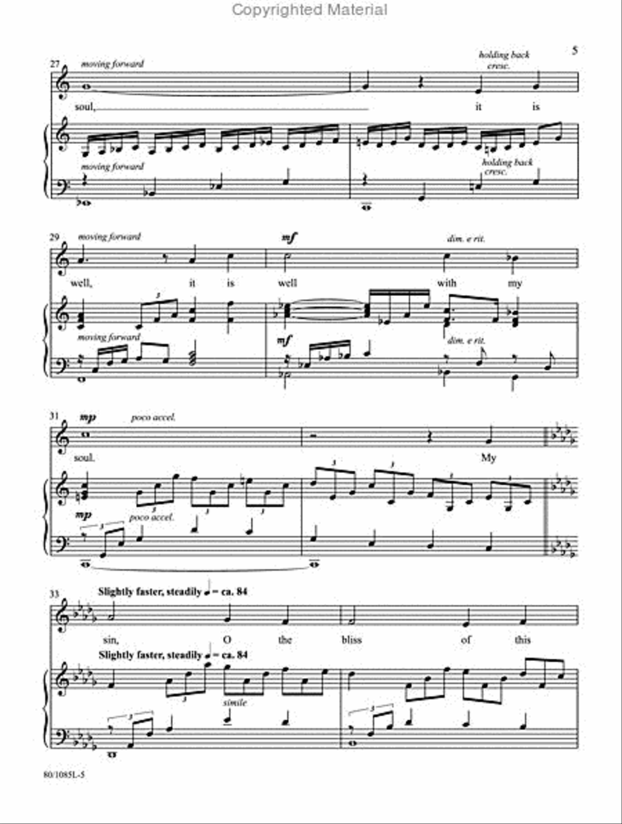 It Is Well with My Soul - Vocal Solo Medium Voice scores gallery preview page 5