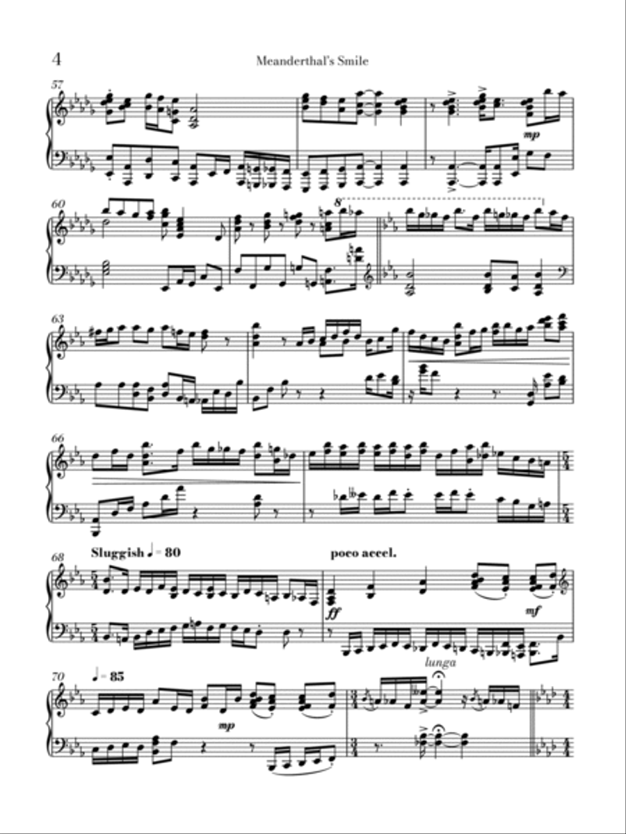 Meanderthal’s Smile Meanderthal’s Smile Piano Solo scores gallery preview page 4