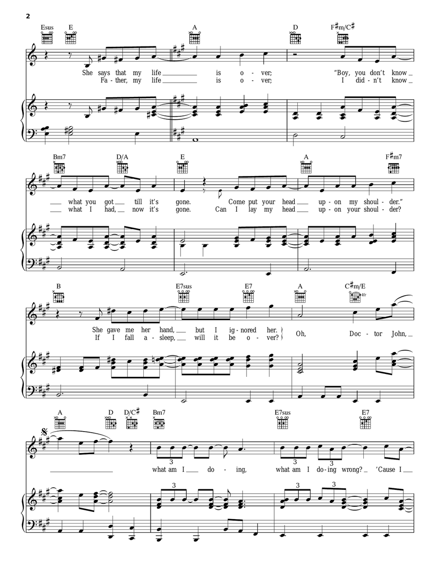 Dr. John Piano, Vocal, Guitar scores gallery preview page 2
