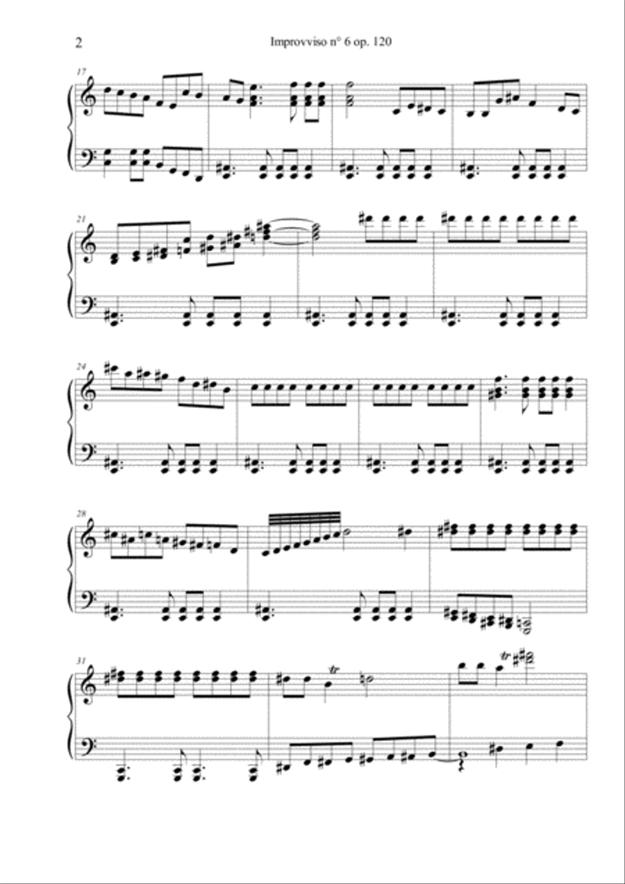 Improvviso n° 6 op. 120 Improvviso n° 6 op. 120 Piano Solo scores gallery preview page 2
