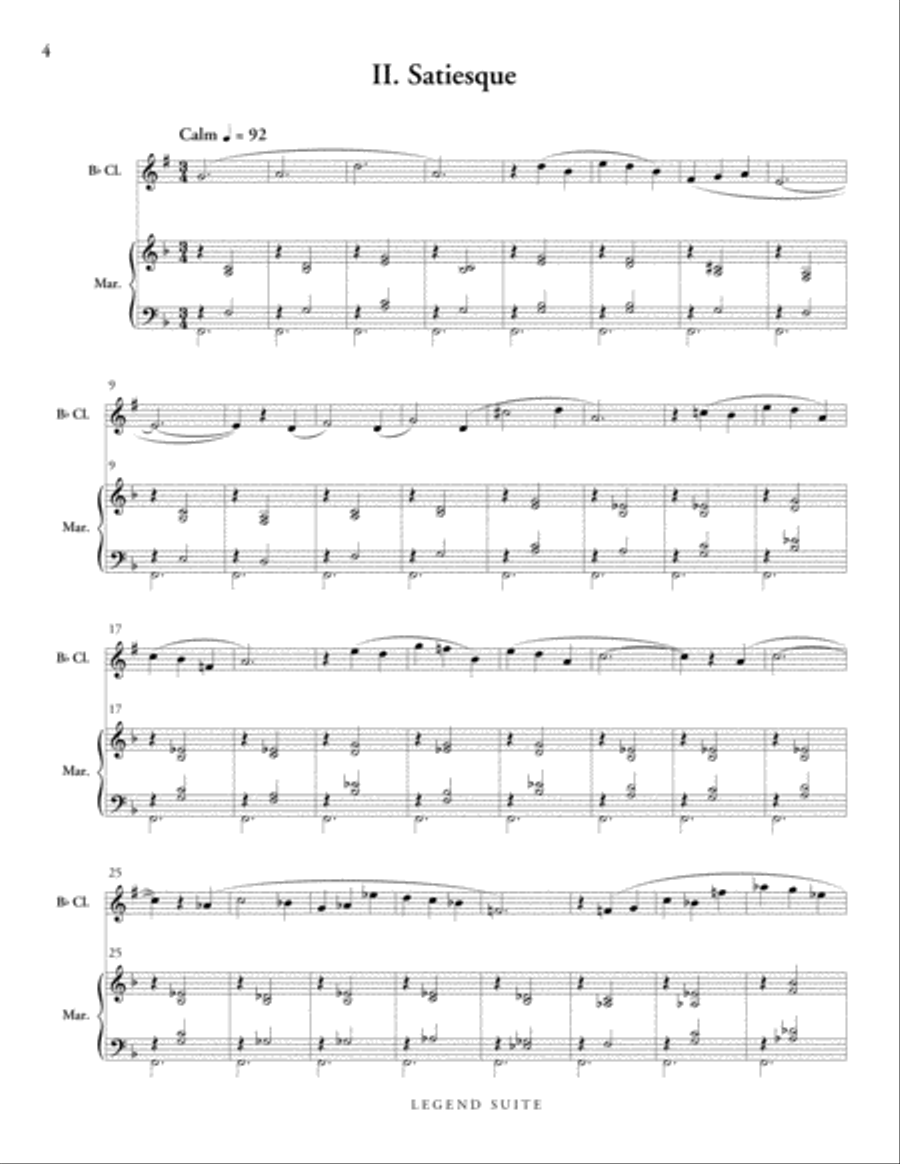 Legend Suite Clarinet scores gallery preview page 4