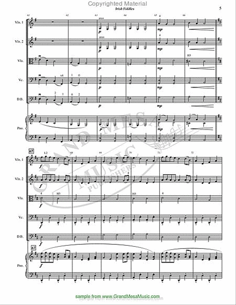 Irish Fiddles Irish Fiddles String Orchestra scores gallery preview page 6
