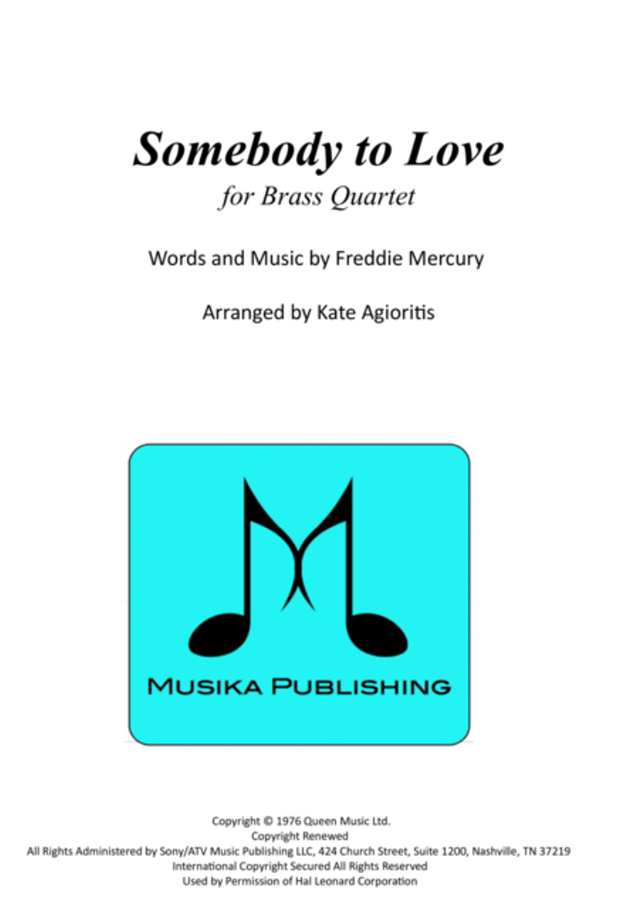 Somebody To Love Somebody To Love Brass Quartet scores gallery preview page 1