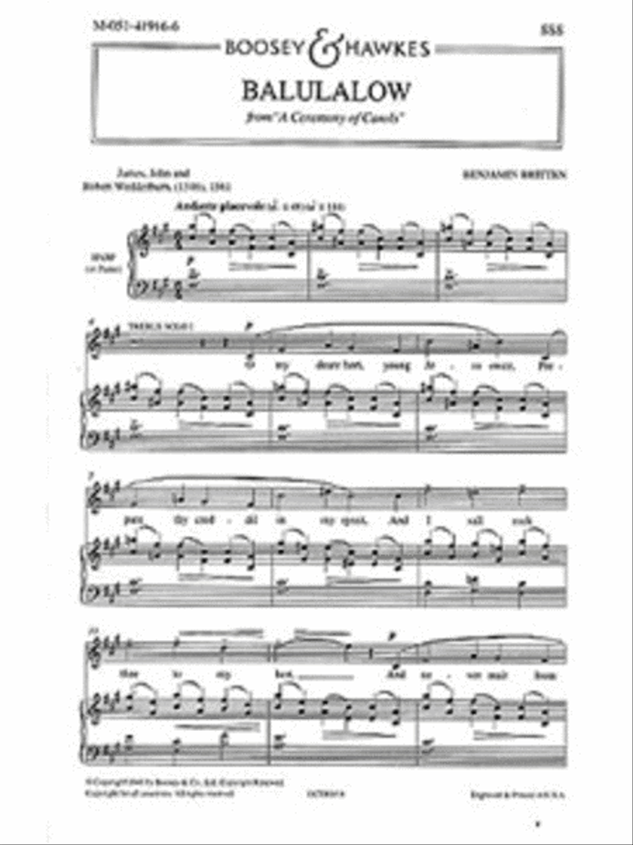 Balulalow Choir scores gallery preview page 1