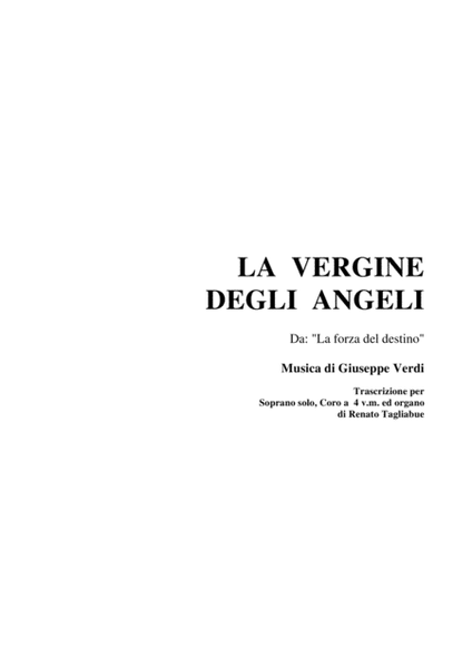 LA VERGINE DEGLI ANGELI - For Solo, SATB Choir and organ image number null
