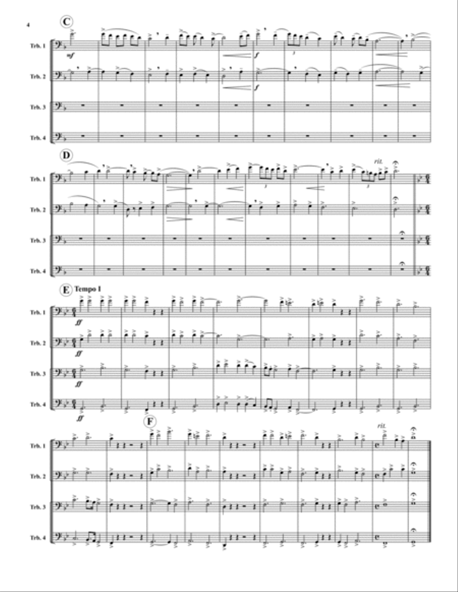 Three Organa Trombone Quartet scores gallery preview page 4