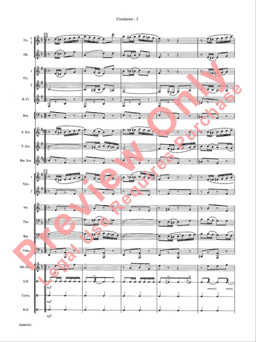 Rolling Thunder (Concert March) Concert Band scores gallery preview page 5