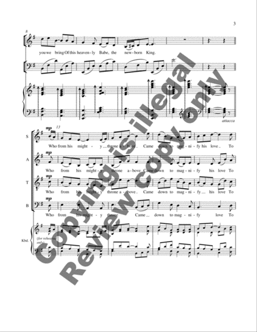 Two Irish Christmas Carols: 1. Ye Sons of Men, With Me Rejoice 4-Part scores gallery preview page 8