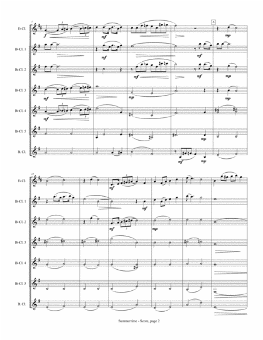 Summertime Woodwind Ensemble scores gallery preview page 6