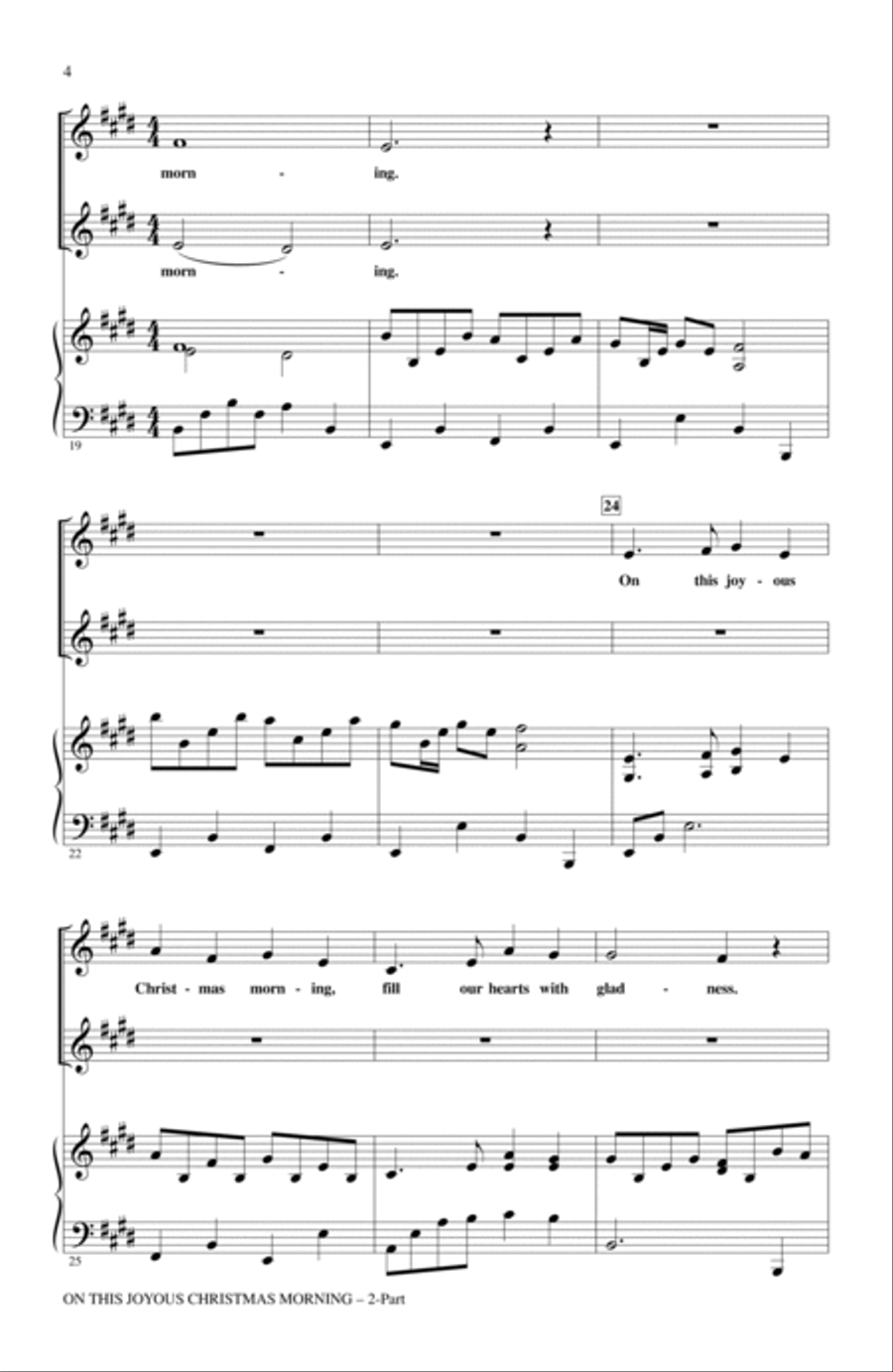 On This Joyous Christmas Morning 2-Part scores gallery preview page 3