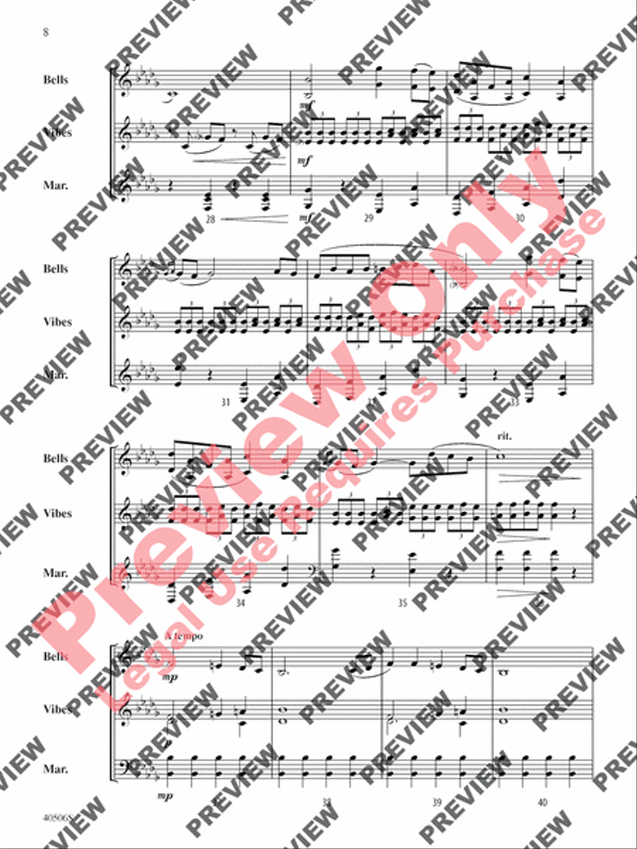 Classic Mallet Trios -- Tchaikovsky Small Ensemble scores gallery preview page 29