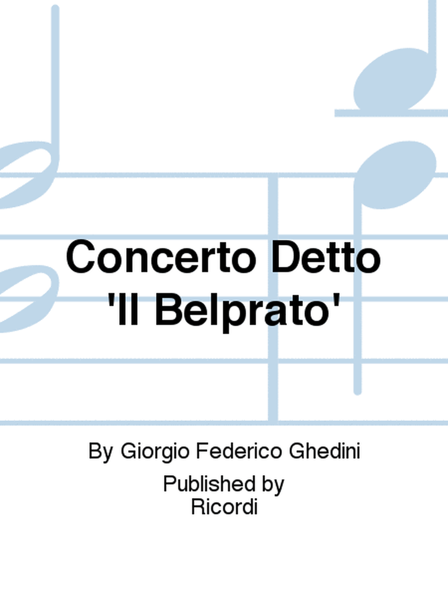 Concerto Detto 'Il Belprato'