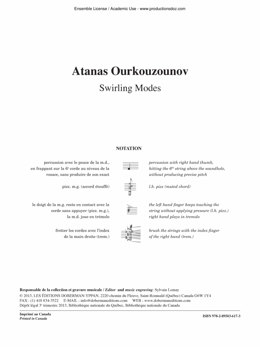 Swirling Modes Guitar Ensemble scores gallery preview page 1