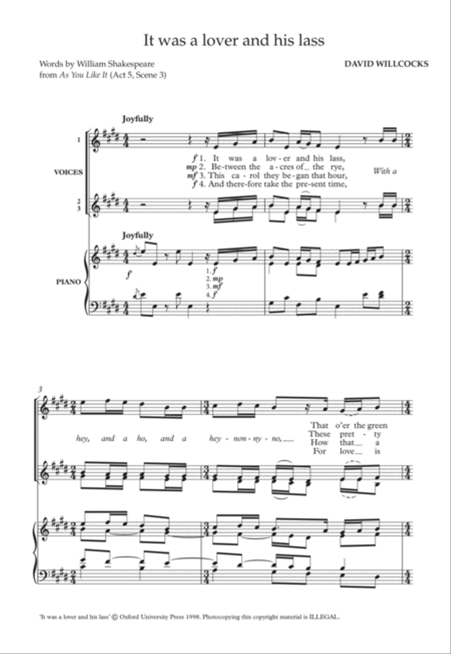 It was a lover and his lass SSA scores gallery preview page 1