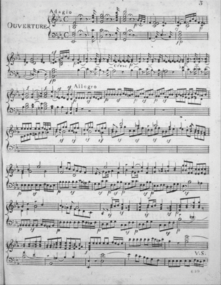 Ouverture de l'Opera Die Zauberflothe pour le Clavecin, our Piano Forte Harpsichord scores gallery preview page 2