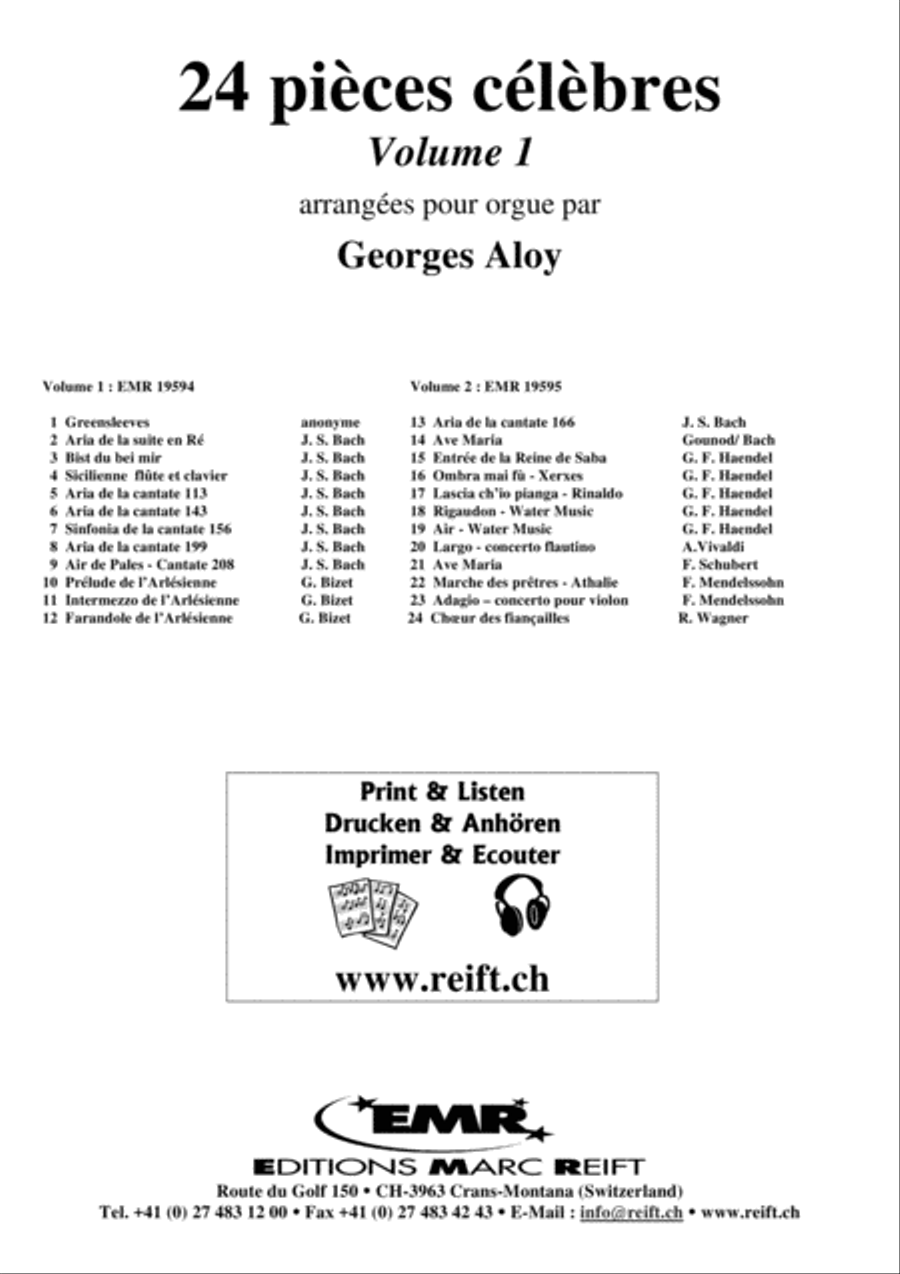 24 Pieces celebres Volume 1 Organ scores gallery preview page 2
