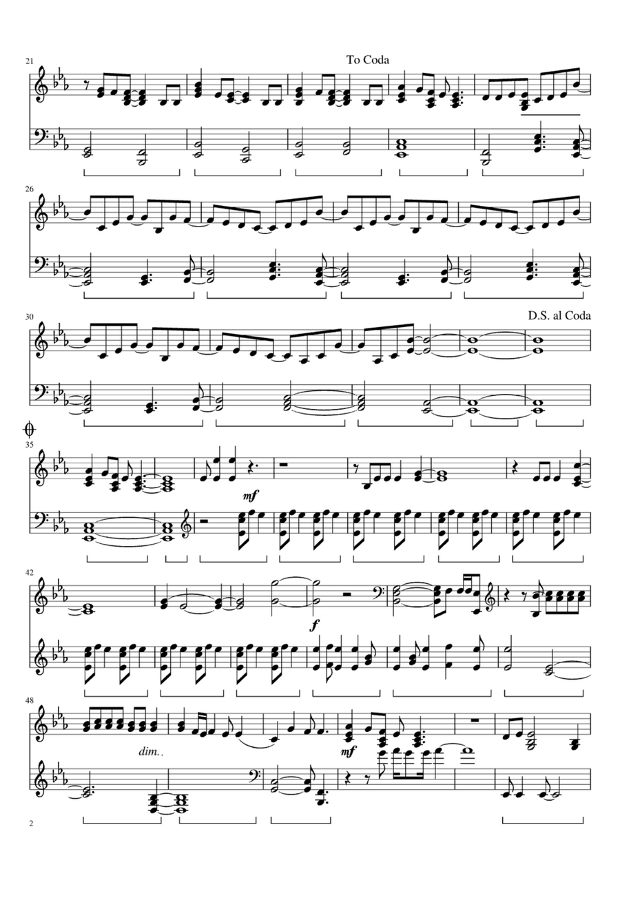 Here I Am (end Title) Easy Piano scores gallery preview page 2
