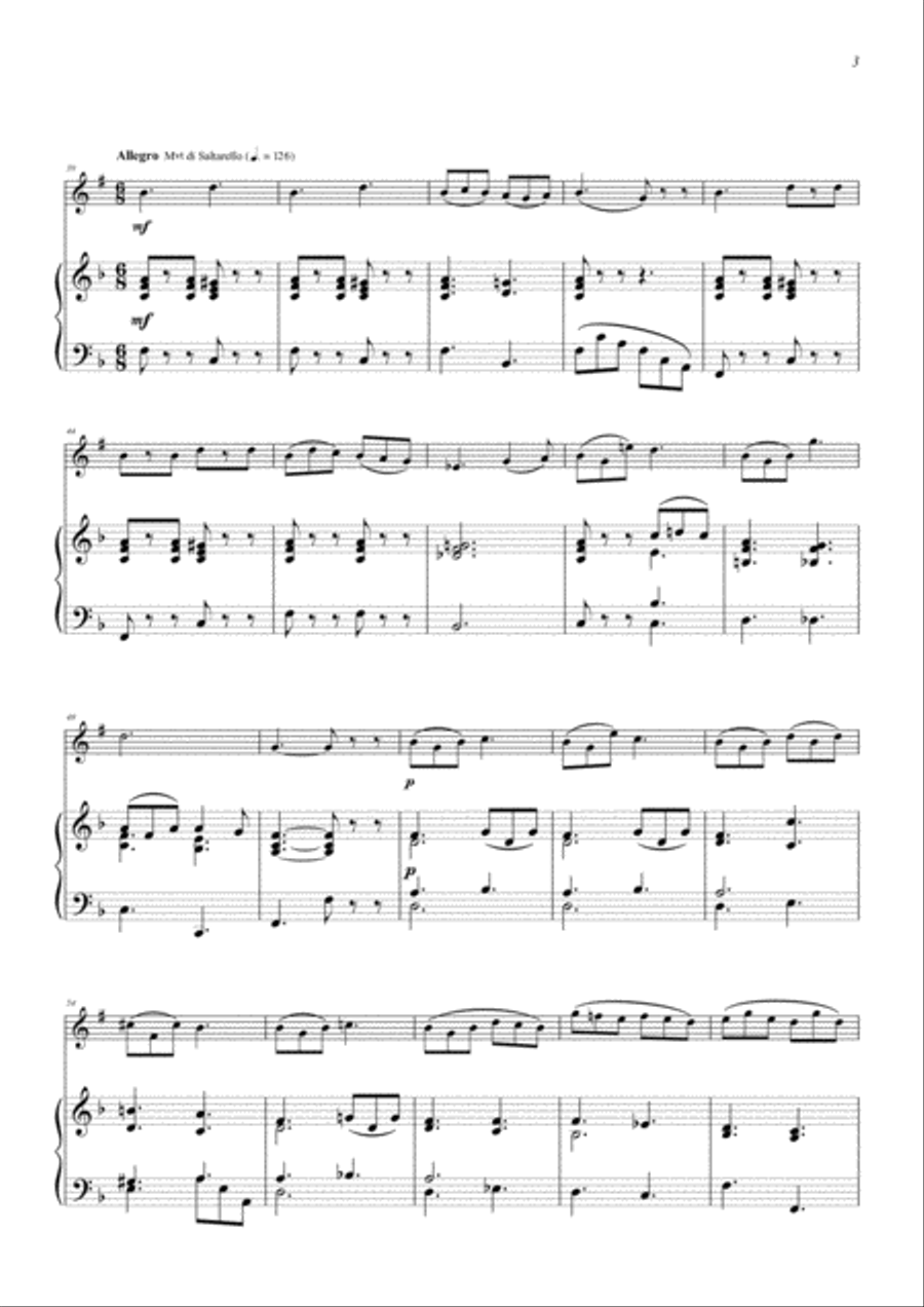 ANDANTINO ET SALTARELLE (Emile Boussagol 1854-1917) for Clarinet and Piano Clarinet Solo scores gallery preview page 6