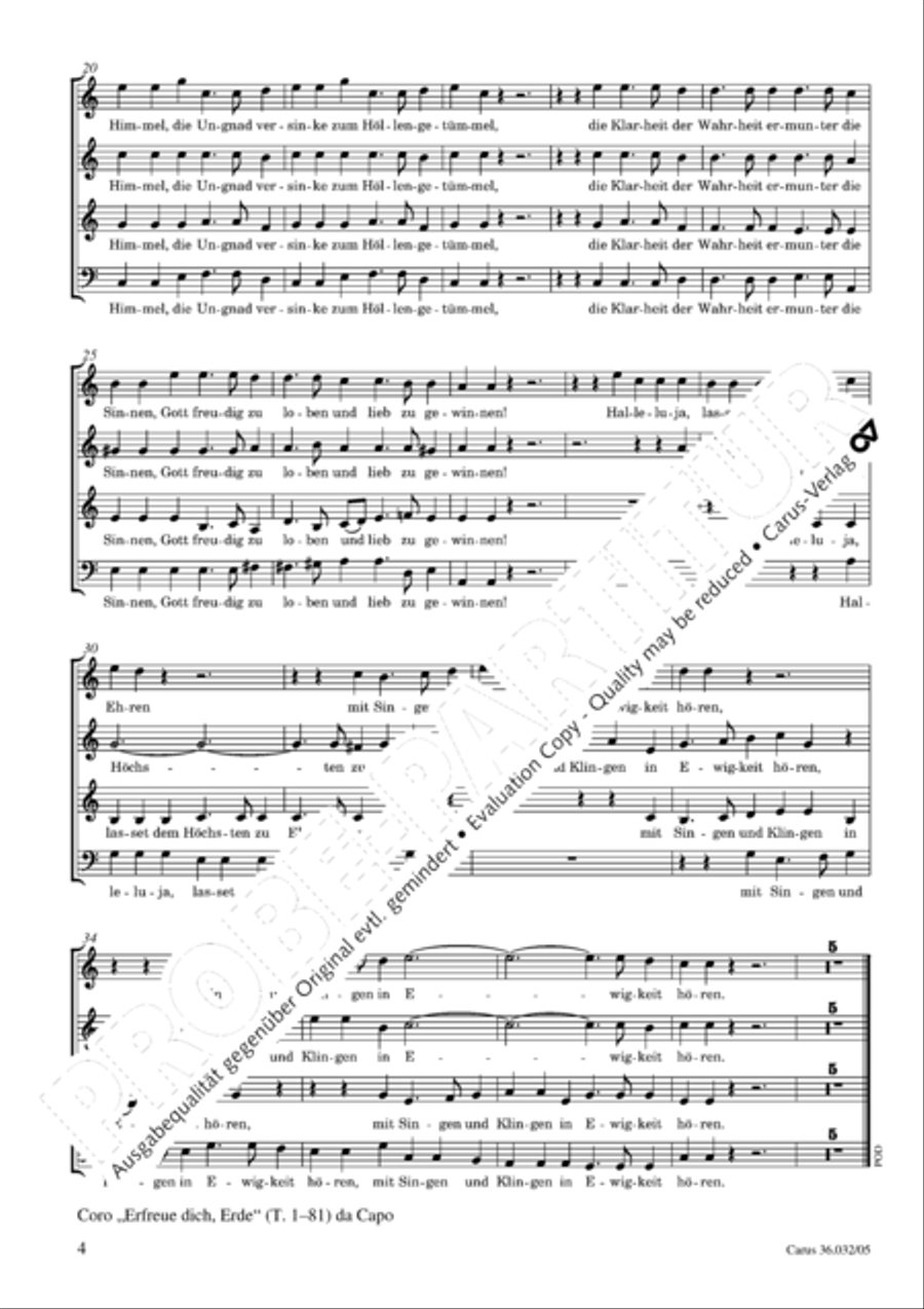 Erfreue dich, Erde Choir scores gallery preview page 5