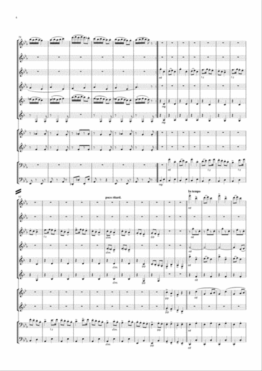 Dvorak Slavonic Dance Op 46 No 7 arranged for ten winds Woodwind Quintet scores gallery preview page 5