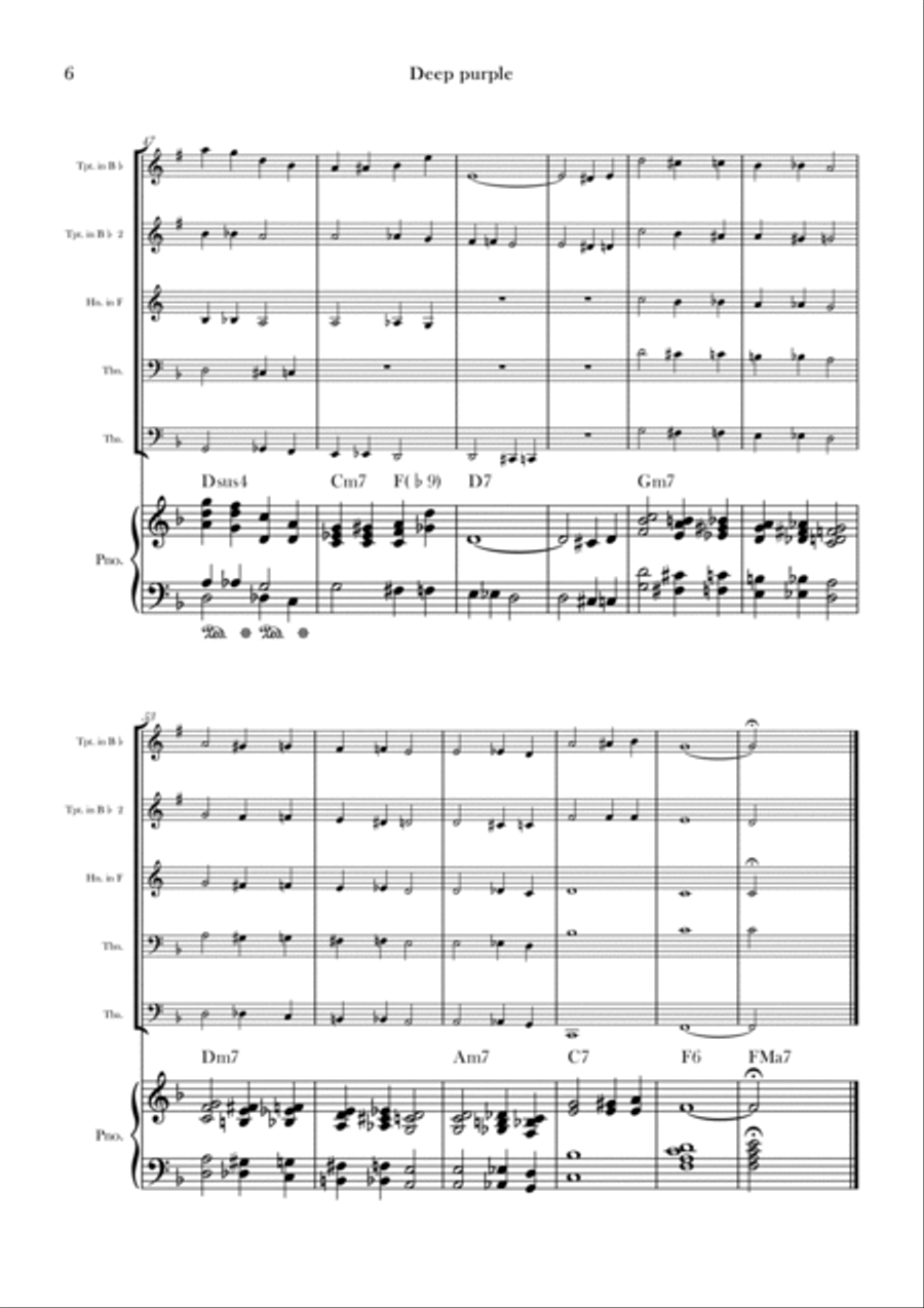 Deep Purple Brass Quintet scores gallery preview page 6
