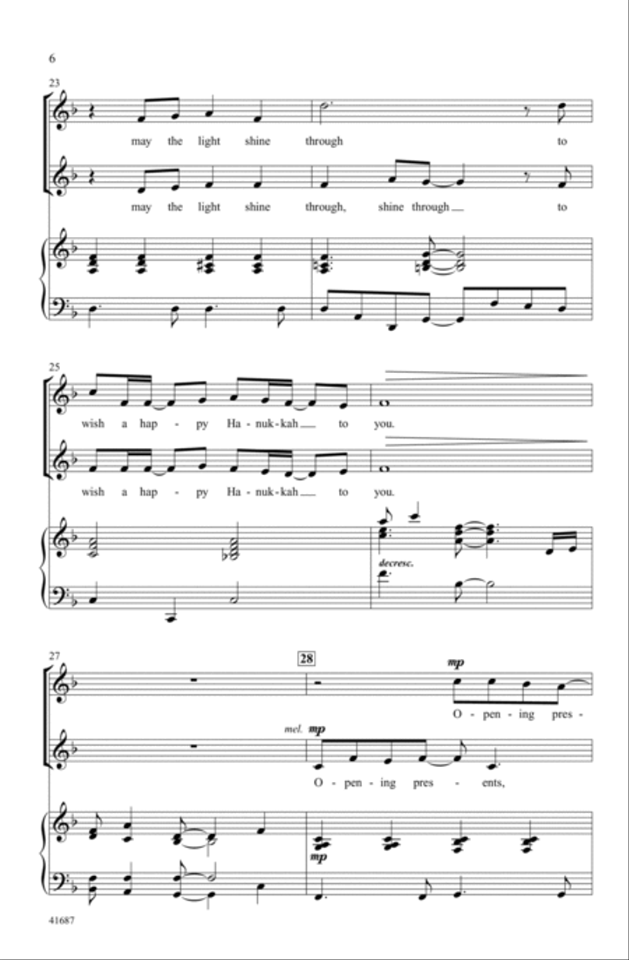 A Hanukkah Wish A Hanukkah Wish Choir scores gallery preview page 5