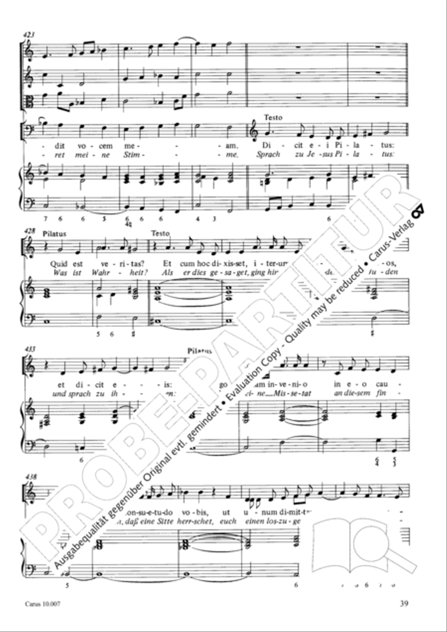 St. John Passion (Johannes-Passion) TB scores gallery preview page 40