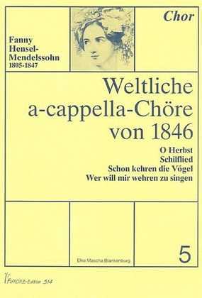 Book cover for Weltliche a-cappella Chore von 1846 Vol. 5