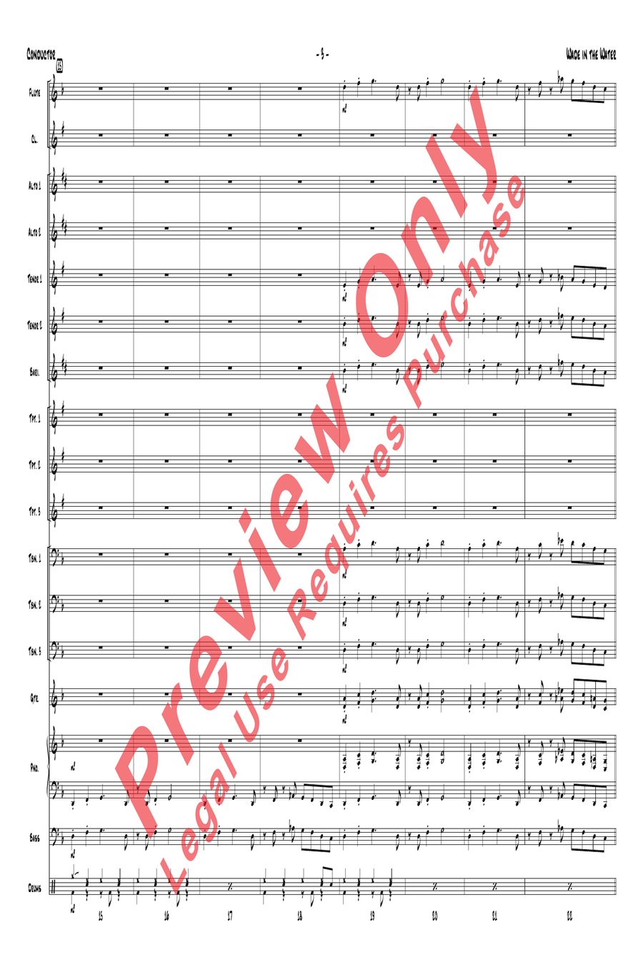 Wade in the Water Jazz Ensemble scores gallery preview page 5