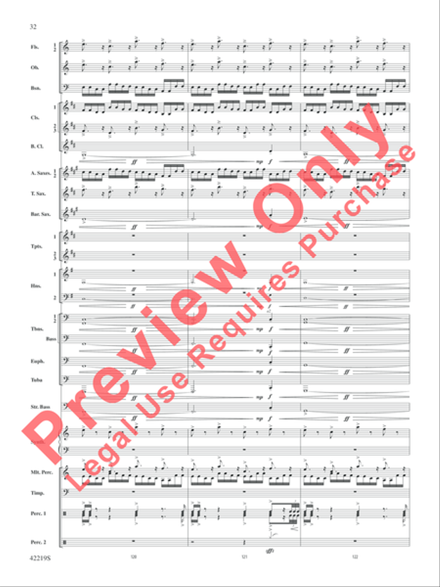 Man of Steel, Suite from Concert Band scores gallery preview page 33