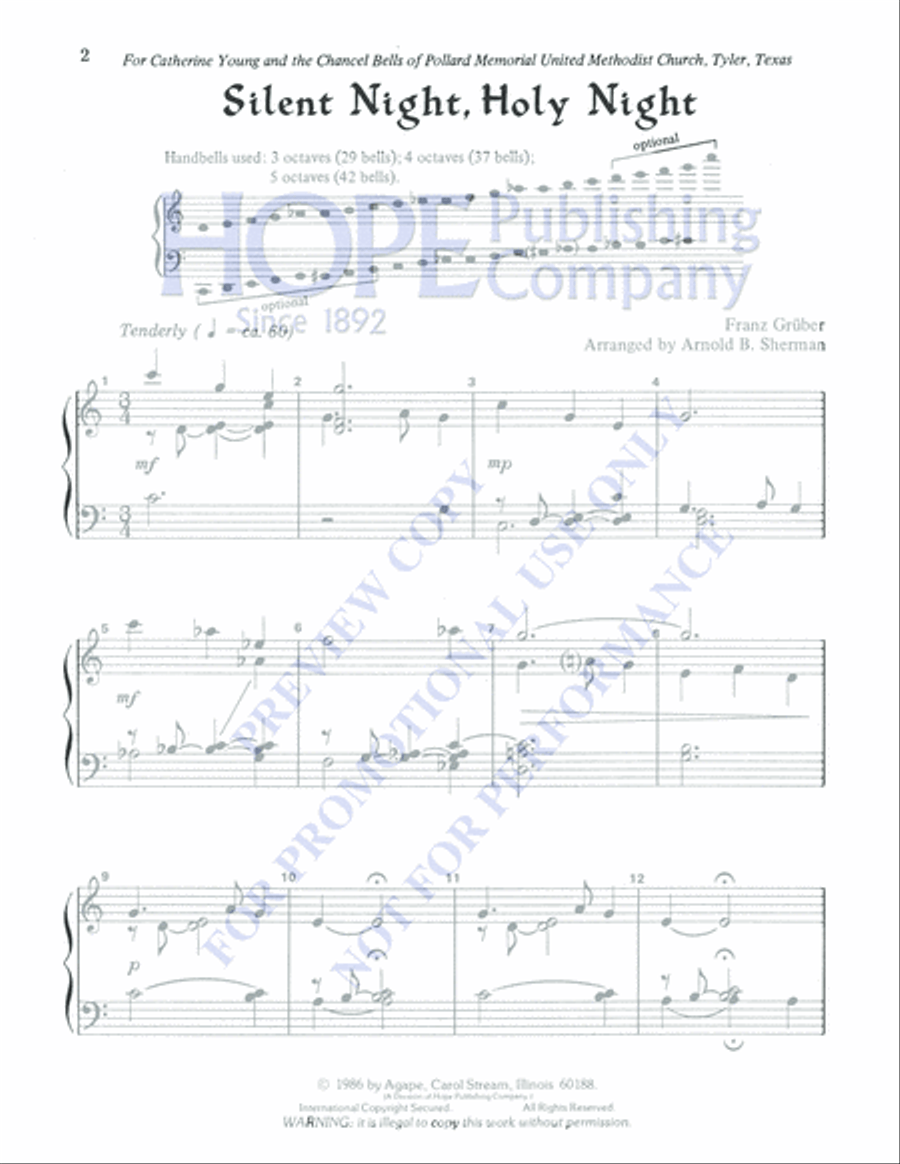 Silent Night, Holy Night Silent Night, Holy Night 5-Octaves scores gallery preview page 2