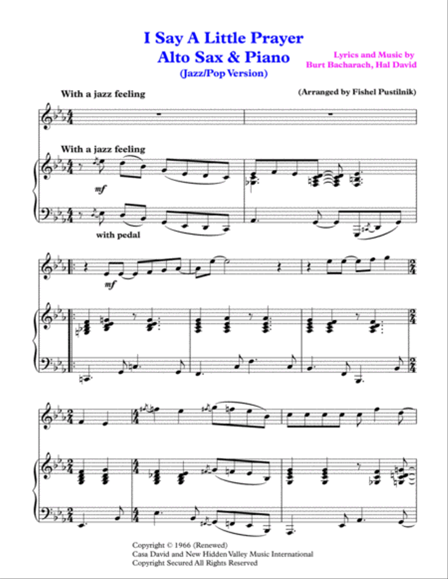 I Say A Little Prayer Woodwind Duet scores gallery preview page 2