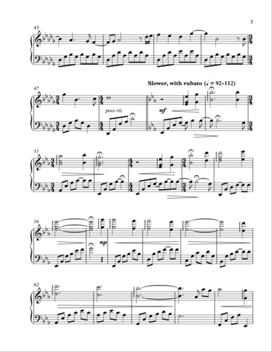 Forrest Gump - Main Title (feather Theme) Piano Solo scores gallery preview page 3