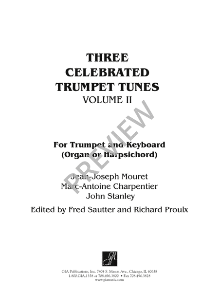 Three Celebrated Trumpet Tunes - Volume 2