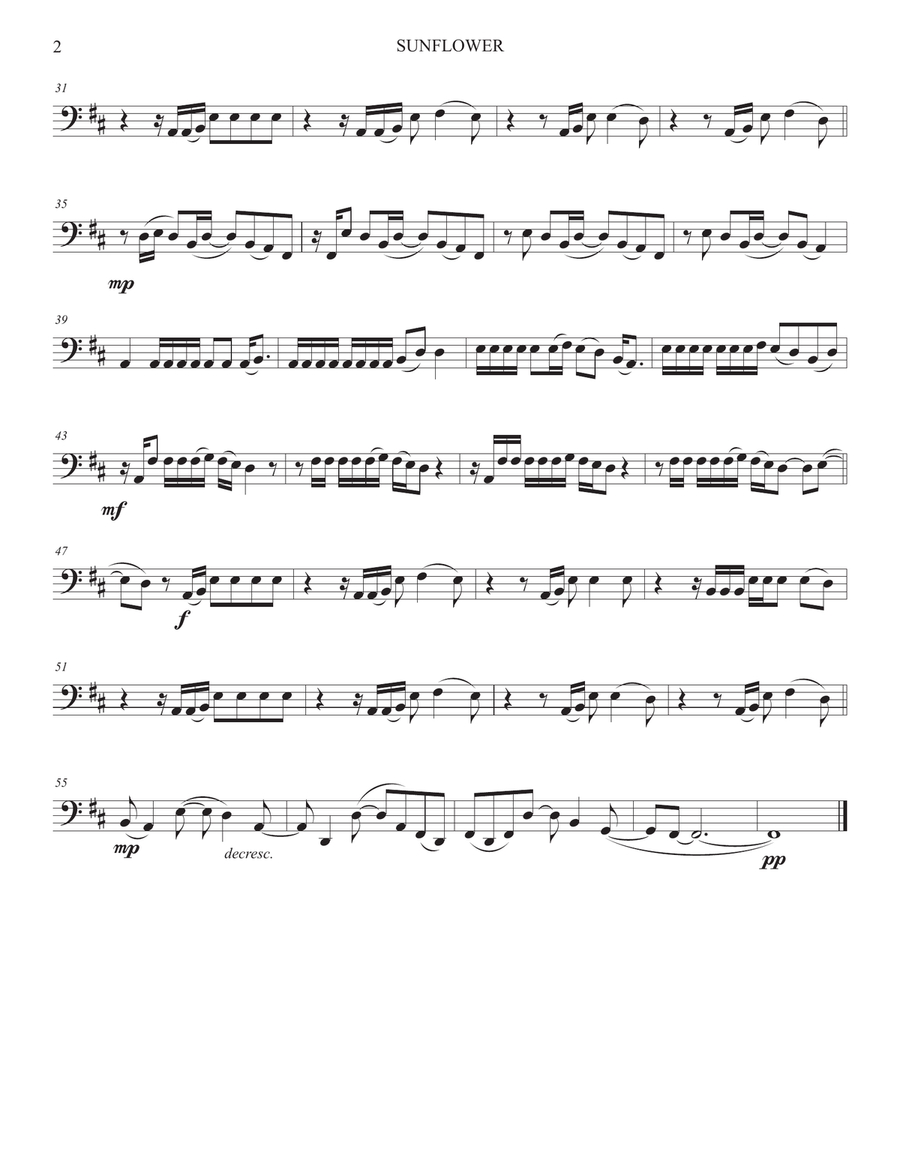 Sunflower Piano scores gallery preview page 2