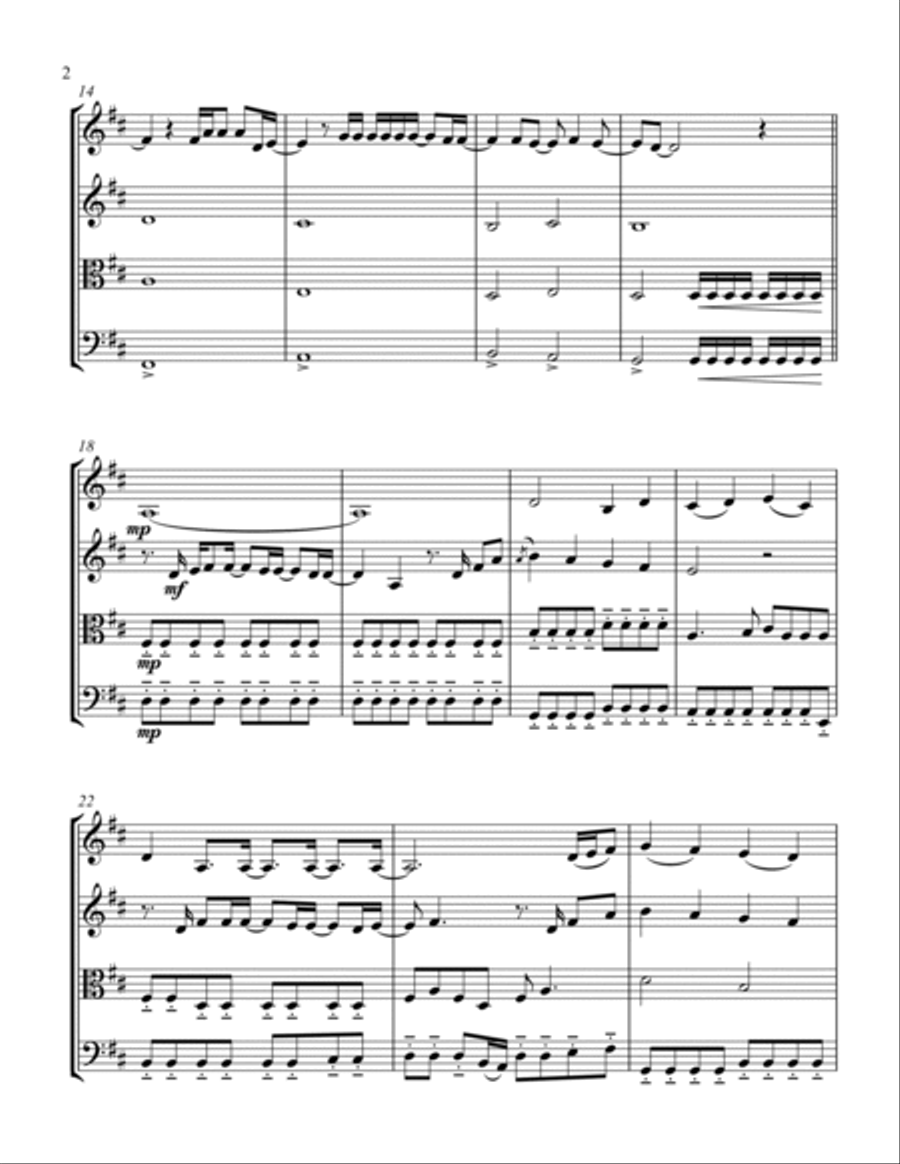 What A Beautiful Name String Quartet scores gallery preview page 2