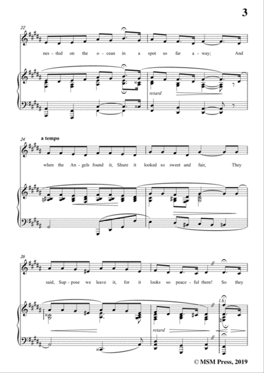 Ernest R. Ball-Little Bit of Heaven,in e flat minor,for Voice and Piano Voice Solo scores gallery preview page 5
