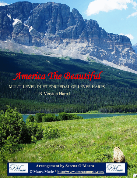 America The Beautiful, B Version, Harp I image number null