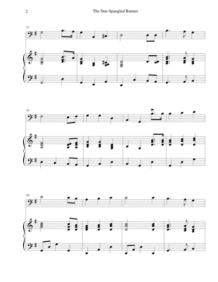 The Star-Spangled Banner - for string bass and piano image number null