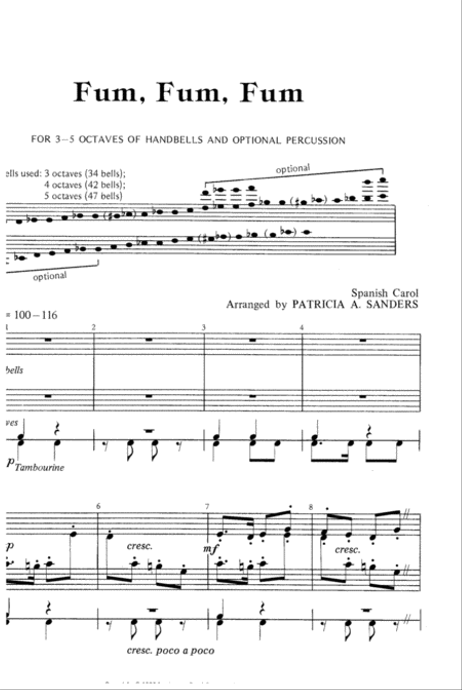 Fum, Fum, Fum 5-Octaves scores gallery preview page 2