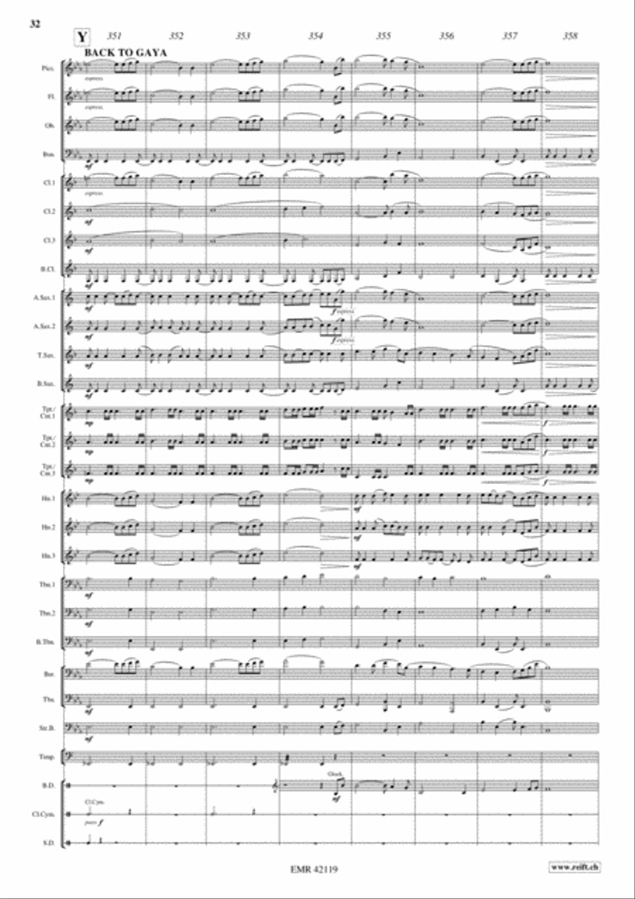 Back To Gaya Concert Band scores gallery preview page 13